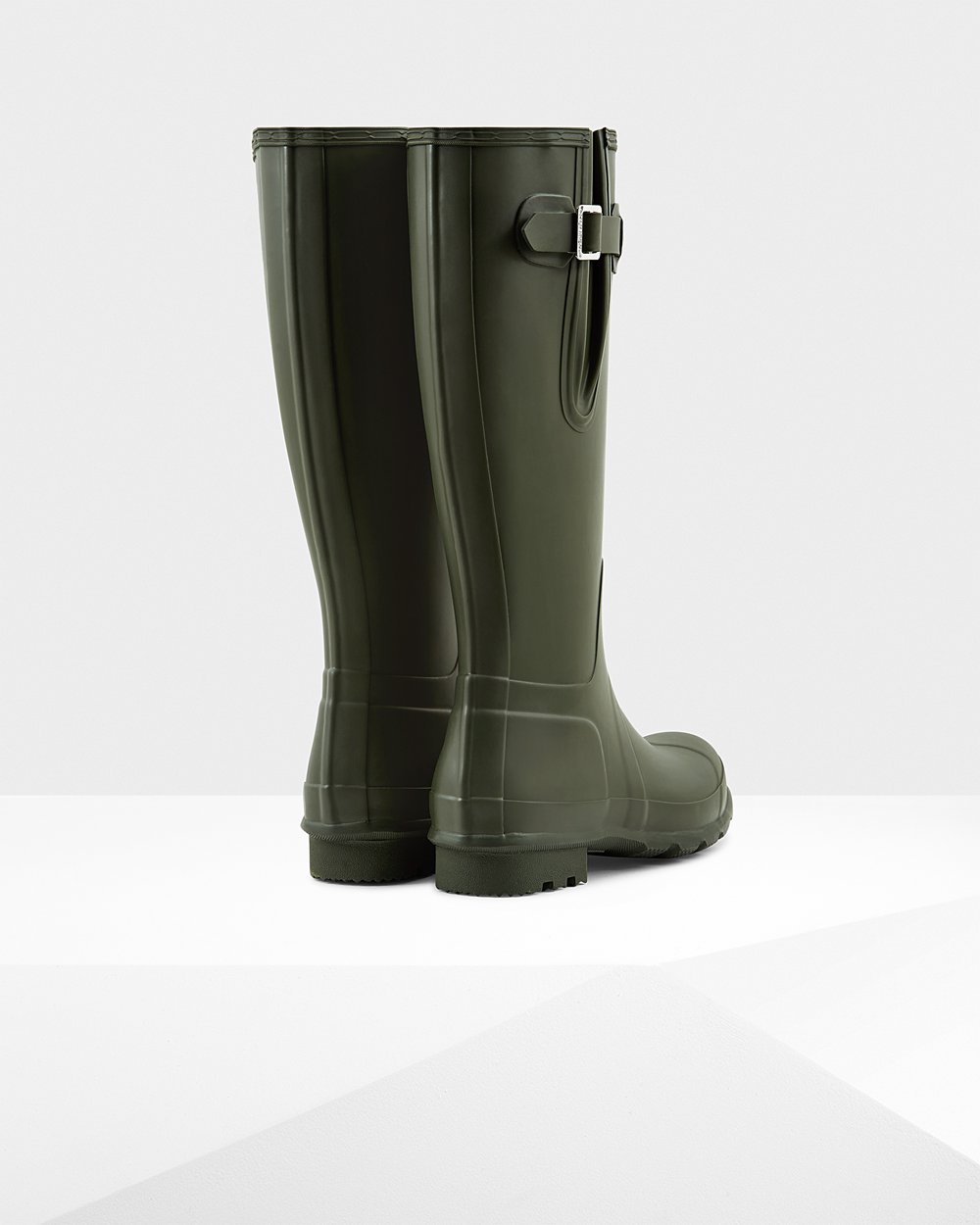 Men Hunter Original Side Adjustable | Tall Rain Boots Dark Olive | NZ-96031-YSAE